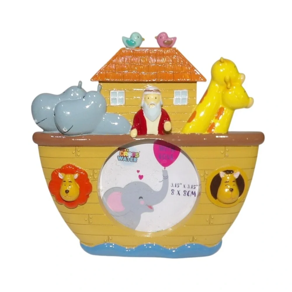 Little Drops of Water Noah's Ark Resin Picture Frame 8x8cm Nursery Religious